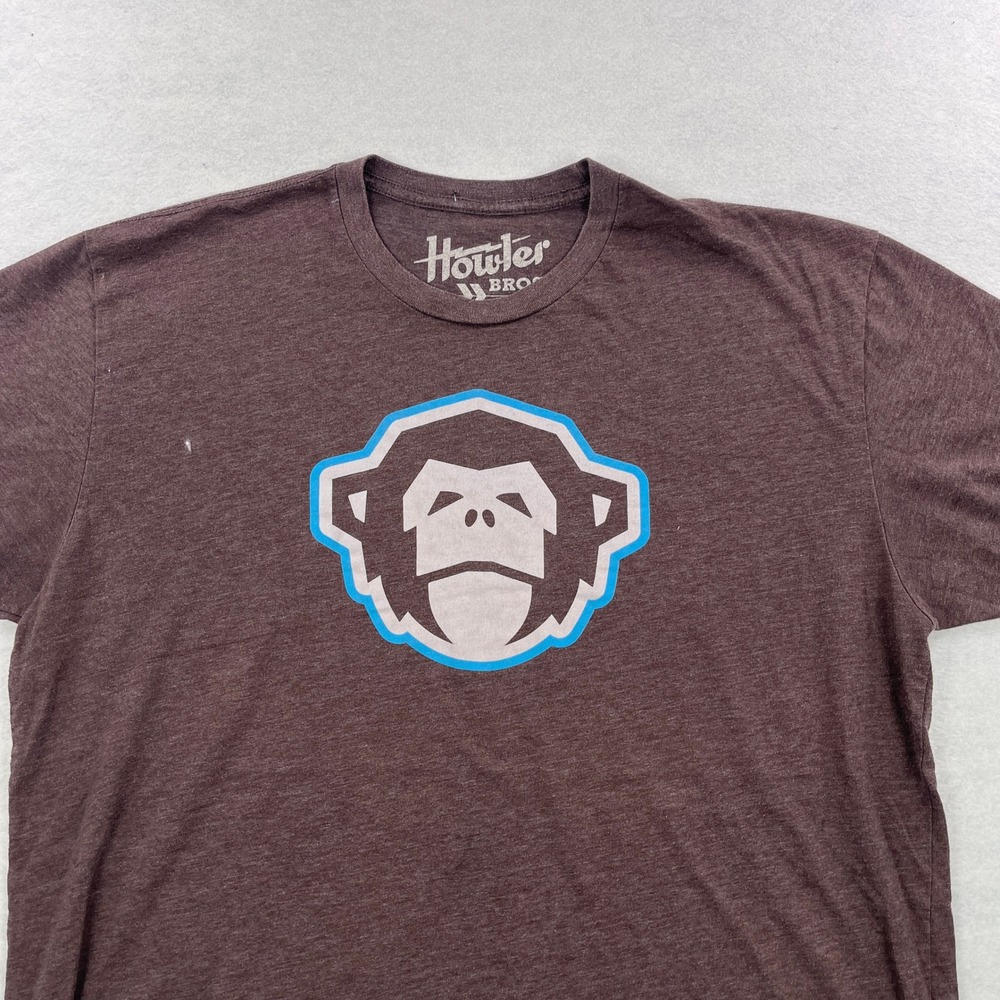 Howler Brothers Mens XL Graphic T-Shirt Brown Monkey Logo Short Sleeve Tee - Picture 2 of 7